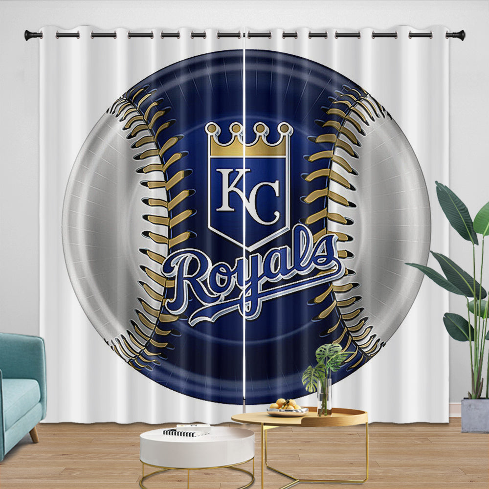 Kansas City Royals Curtains Blackout Window Drapes Room Decoration (Online Order Only)
