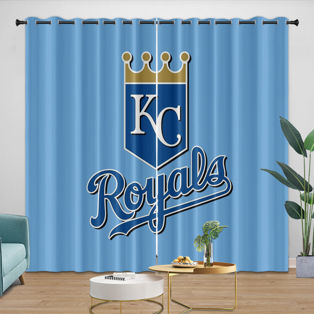 Kansas City Royals Curtains Blackout Window Drapes Room Decoration (Online Order Only)