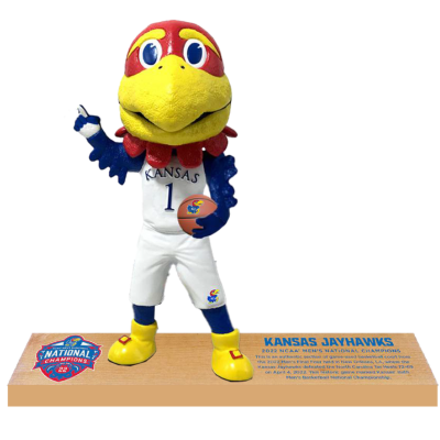 Kansas Jayhawks 2022 Men's Basketball Game Used Championship Court Bobblehead (ONLINE ORDER ONLY)