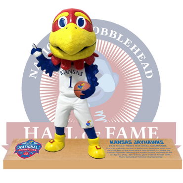 Kansas Jayhawks 2022 Men's Basketball Game Used Championship Court Bobblehead (ONLINE ORDER ONLY)