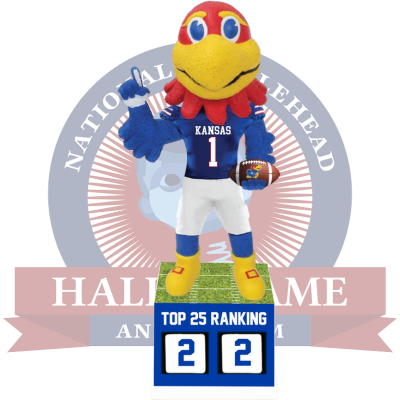 Kansas Jayhawks Football Top 25 Ranking Tracker Bobblehead (Presale) (ONLINE ORDER ONLY)