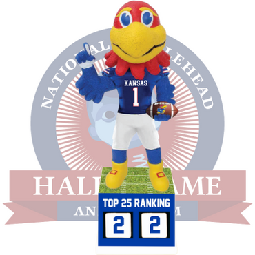 Kansas Jayhawks Football Top 25 Ranking Tracker Bobblehead (Presale) (ONLINE ORDER ONLY)