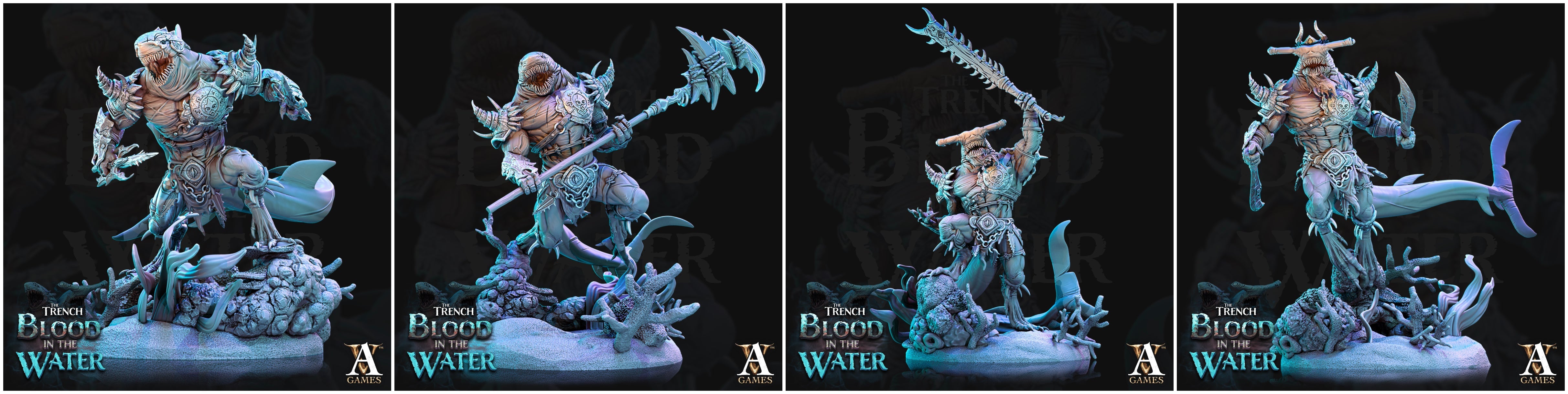 3D Printed Archvillain Games Karkhari The Trench Blood In the Water 28 32mm D&D (Online Only)