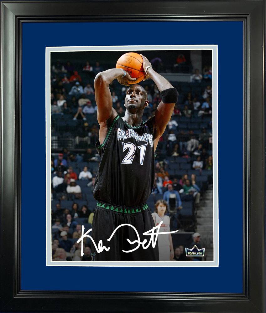 Framed Kevin Garnett Facsimile Laser Engraved Signature Auto 11"x14" Basketball Photo HOFSM Holo (ONLINE ORDER ONLY)