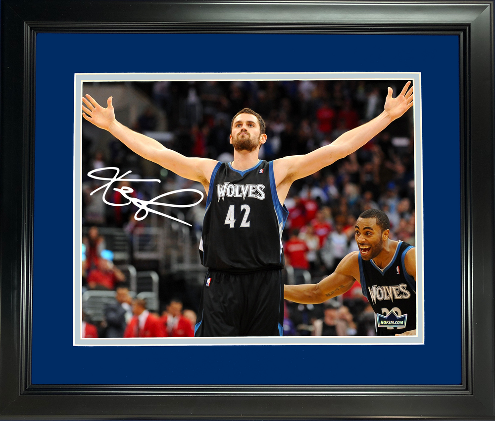 Framed Kevin Love Facsimile Laser Engraved Signature Auto 11"x14" Basketball Photo HOFSM Holo (ONLINE ORDER ONLY)