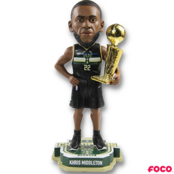 Milwaukee Bucks 2021 NBA Champions Exclusive Black Jersey Bobbleheads (ONLINE ORDER ONLY)