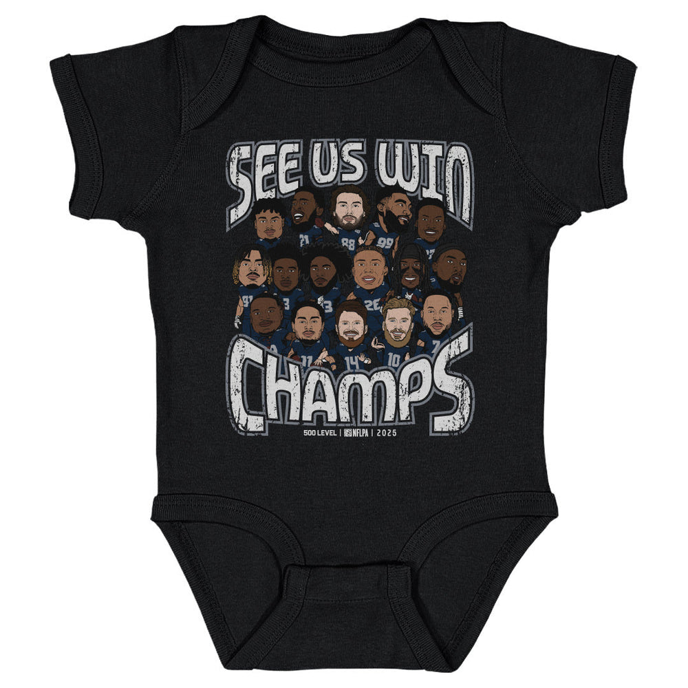 Seattle Football 2025 Champs Cartoon WHT (ONLINE ORDER ONLY)