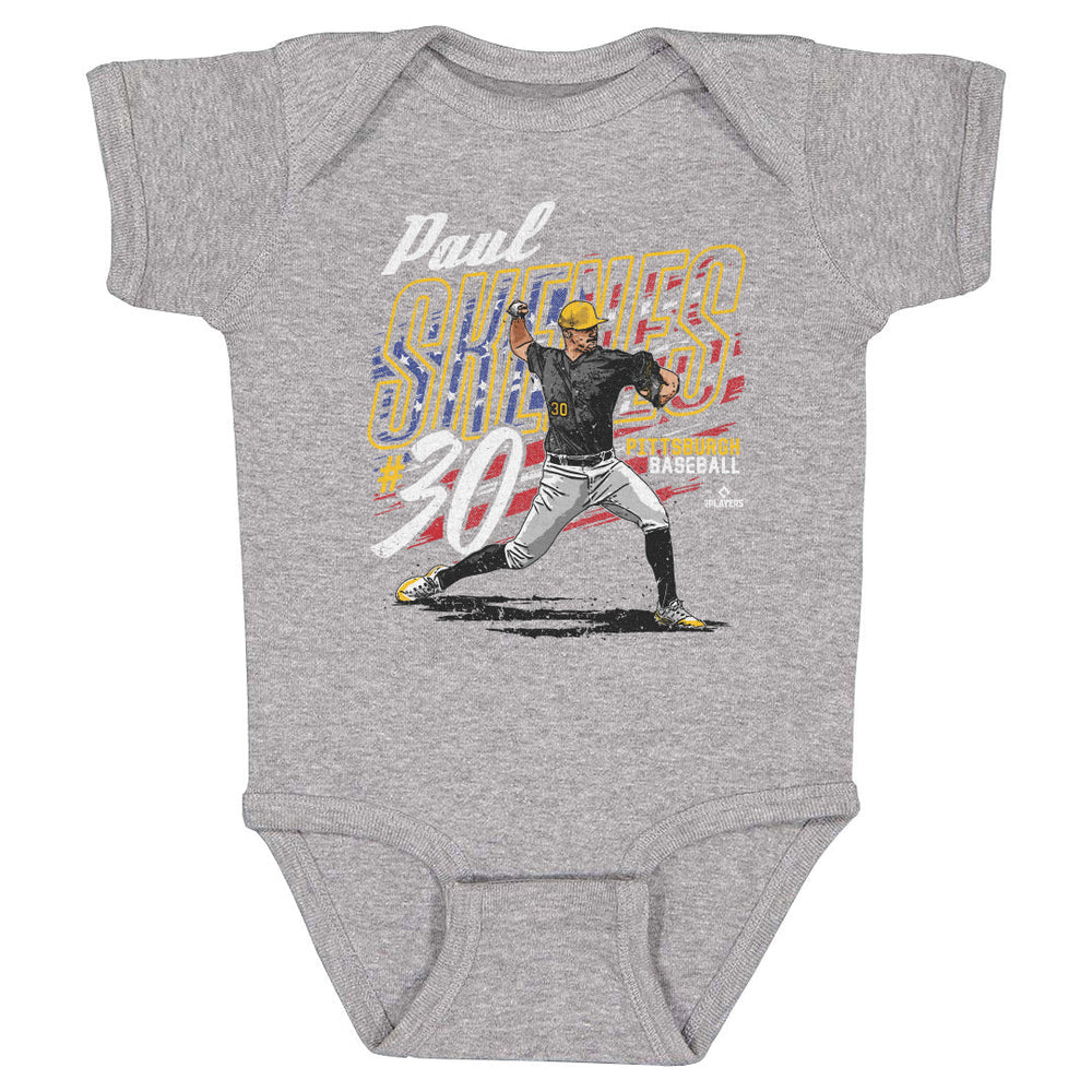 Paul Skenes Pittsburgh American Flag WHT