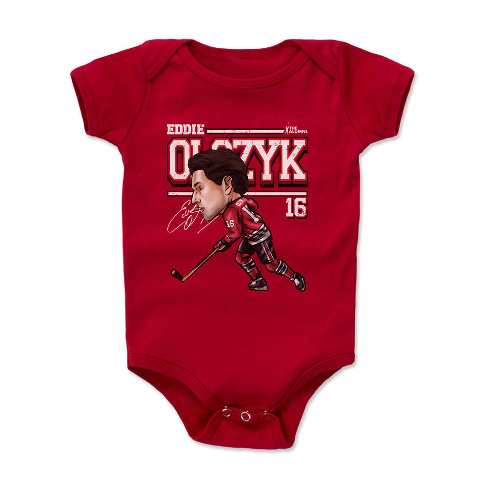 Eddie Olczyk Chicago Cartoon WHT (ONLINE ORDER ONLY)