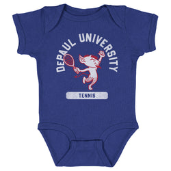 DePaul Blue Demons Mascot Tennis WHT (ONLINE ORDER ONLY)