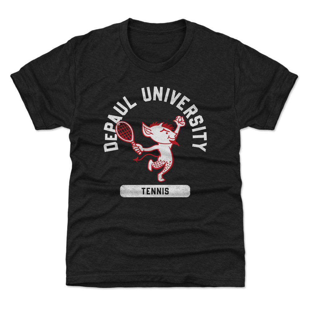 DePaul Blue Demons Mascot Tennis WHT (ONLINE ORDER ONLY)