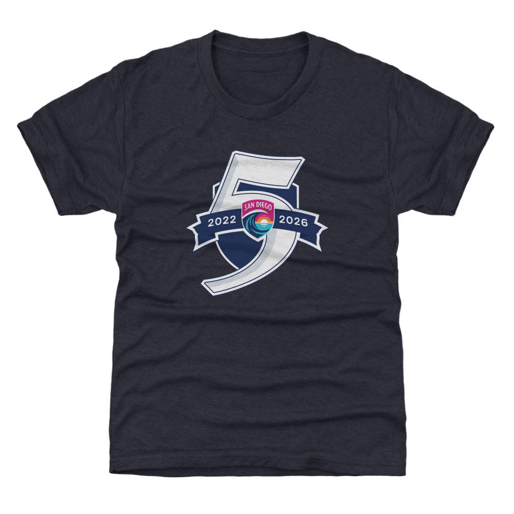 San Diego Wave FC 5 Seasons Logo WHT (ONLINE ORDER ONLY)