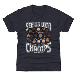 Seattle Football 2025 Champs Cartoon WHT (ONLINE ORDER ONLY)