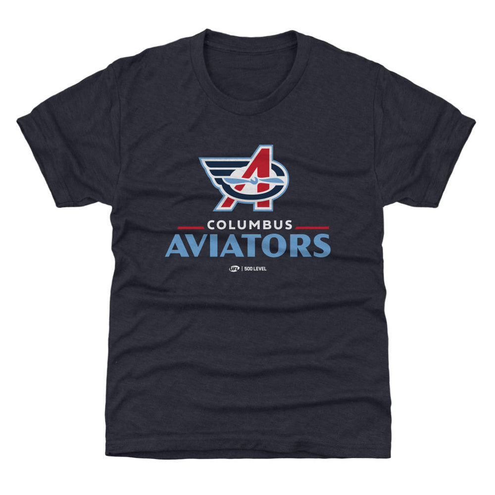 Columbus Aviators Primary Logo WHT (ONLINE ORDER ONLY)
