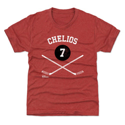Chris Chelios Chicago 7 Sticks WHT (ONLINE ORDER ONLY)