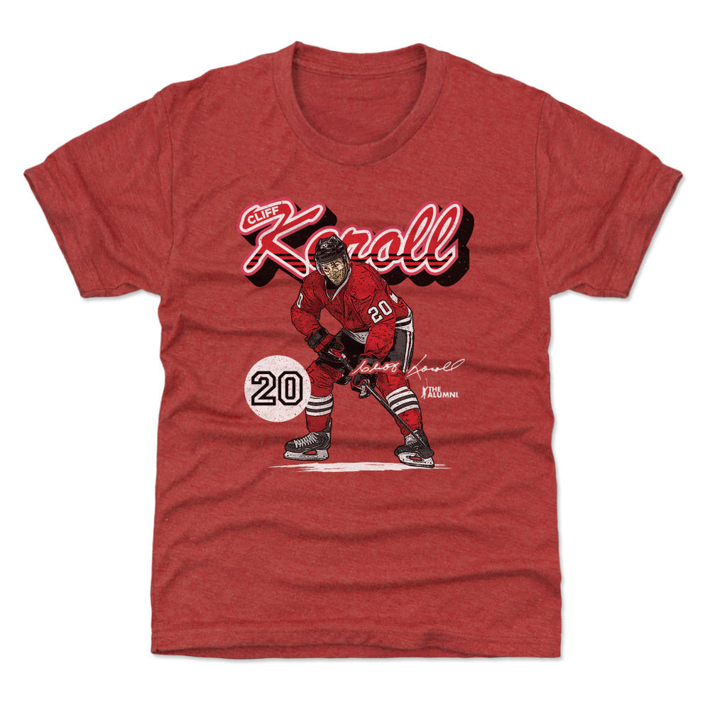 Cliff Koroll Chicago Retro Script WHT (ONLINE ORDER ONLY)