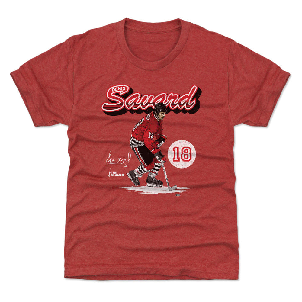Denis Savard Chicago Retro Script WHT (ONLINE ORDER ONLY)