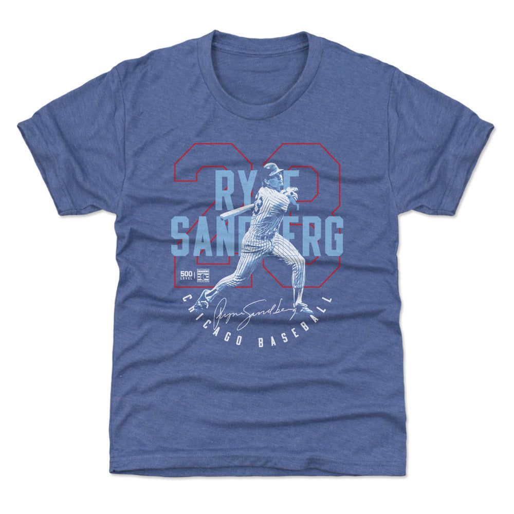 Ryne Sandberg Chicago C Outline WHT