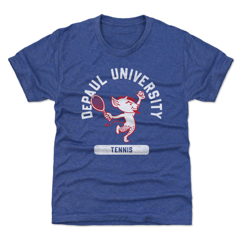 DePaul Blue Demons Mascot Tennis WHT (ONLINE ORDER ONLY)