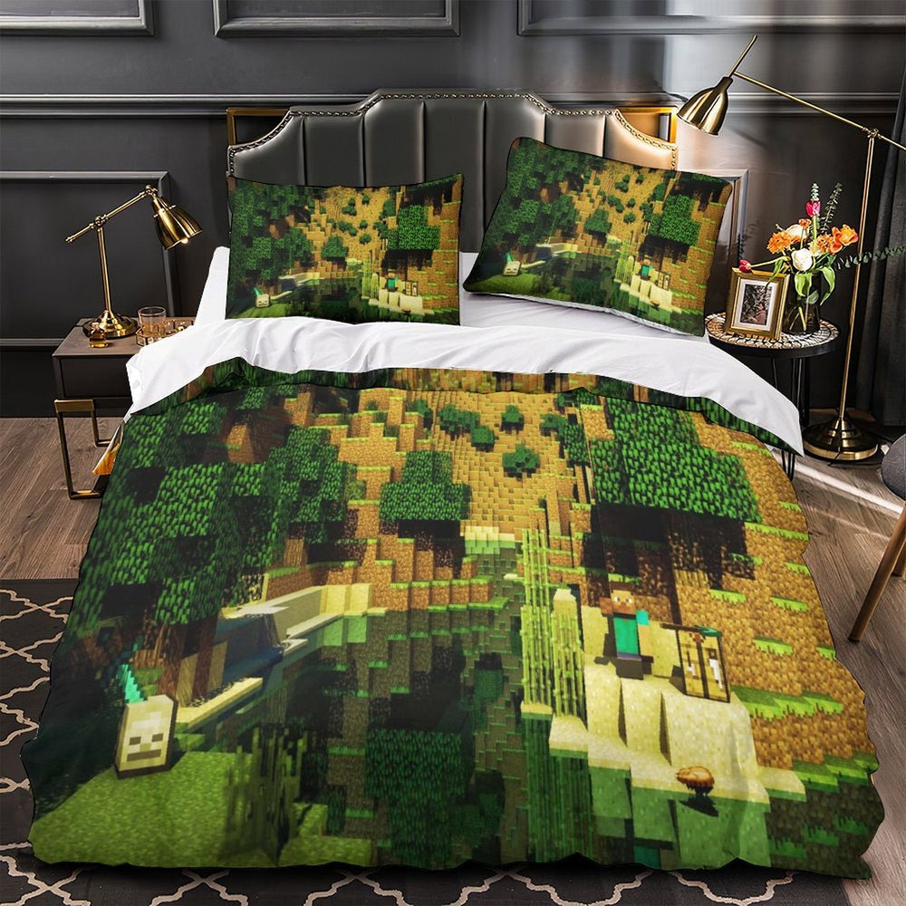 Kids Minecraft Duvet Cover Pattern Bedding Set Without Filler (ONLINE ORDER ONLY)