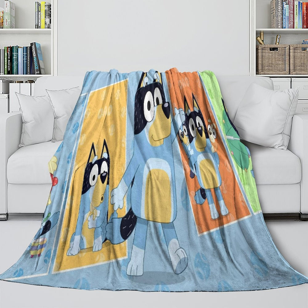 Kids Room Decoration Bluey Blanket Pattern Flannel Throw (ONLINE ORDER ONLY)