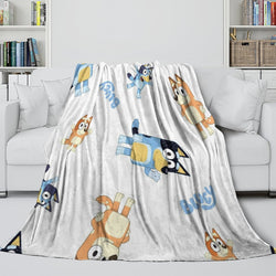 Kids Room Decoration Bluey Blanket Pattern Flannel Throw (ONLINE ORDER ONLY)