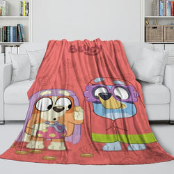 Kids Room Decoration Bluey Blanket Pattern Flannel Throw (ONLINE ORDER ONLY)