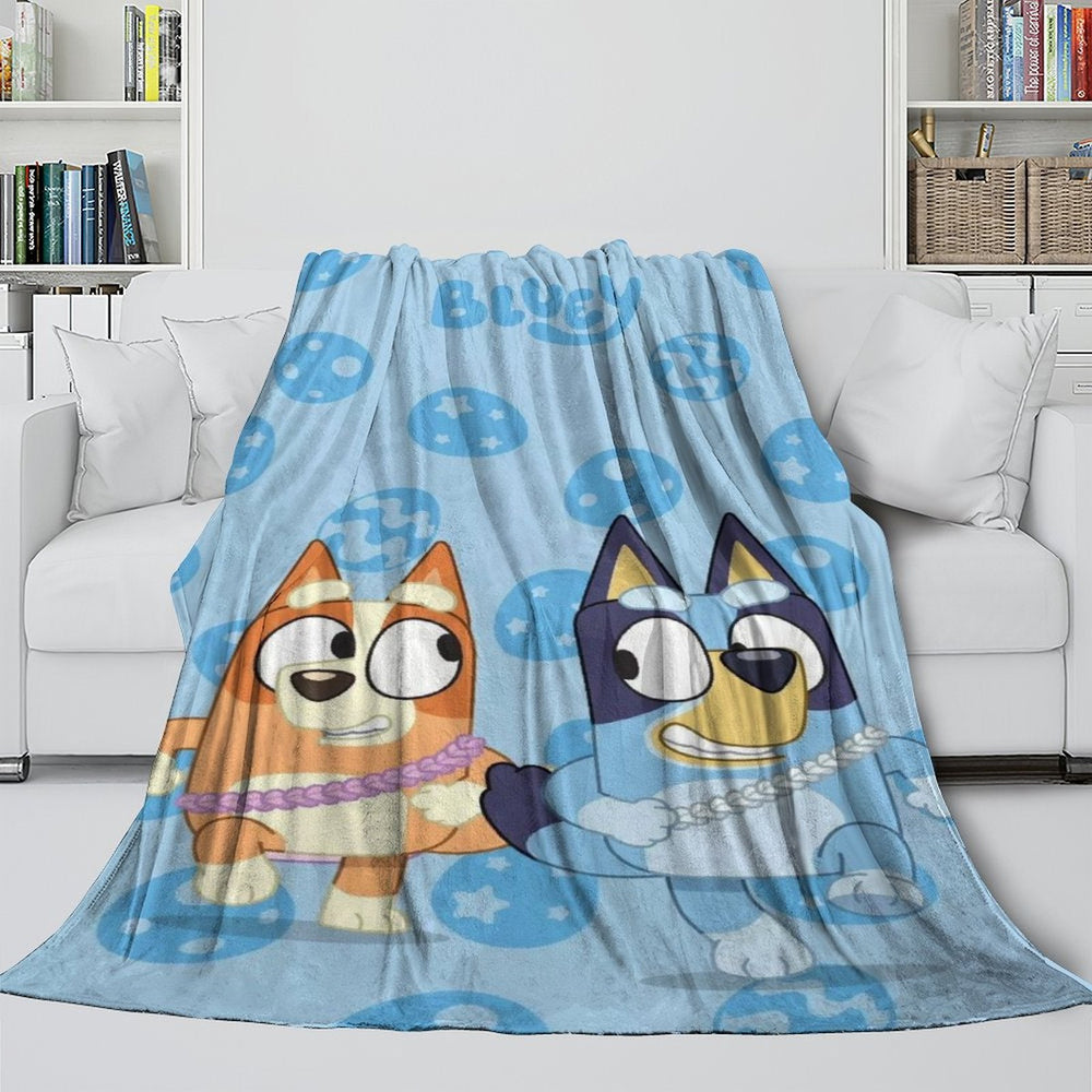 Kids Room Decoration Bluey Blanket Pattern Flannel Throw (ONLINE ORDER ONLY)