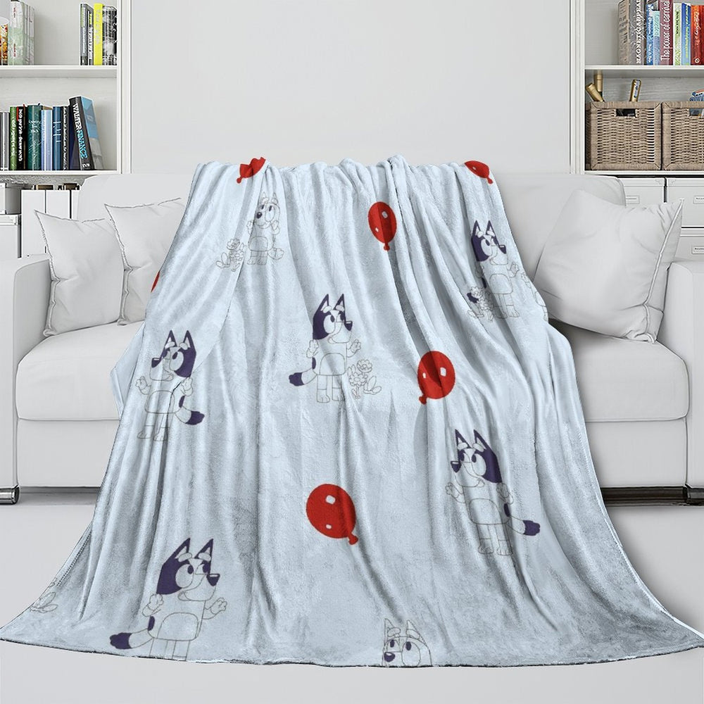 Kids Room Decoration Bluey Blanket Pattern Flannel Throw (ONLINE ORDER ONLY)