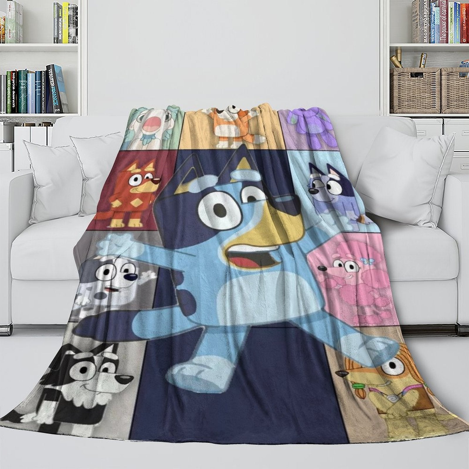 Kids Room Decoration Bluey Blanket Printed Flannel Throw (ONLINE ORDER ONLY)
