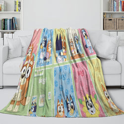 Kids Room Decoration Bluey Blanket Printed Flannel Throw (ONLINE ORDER ONLY)
