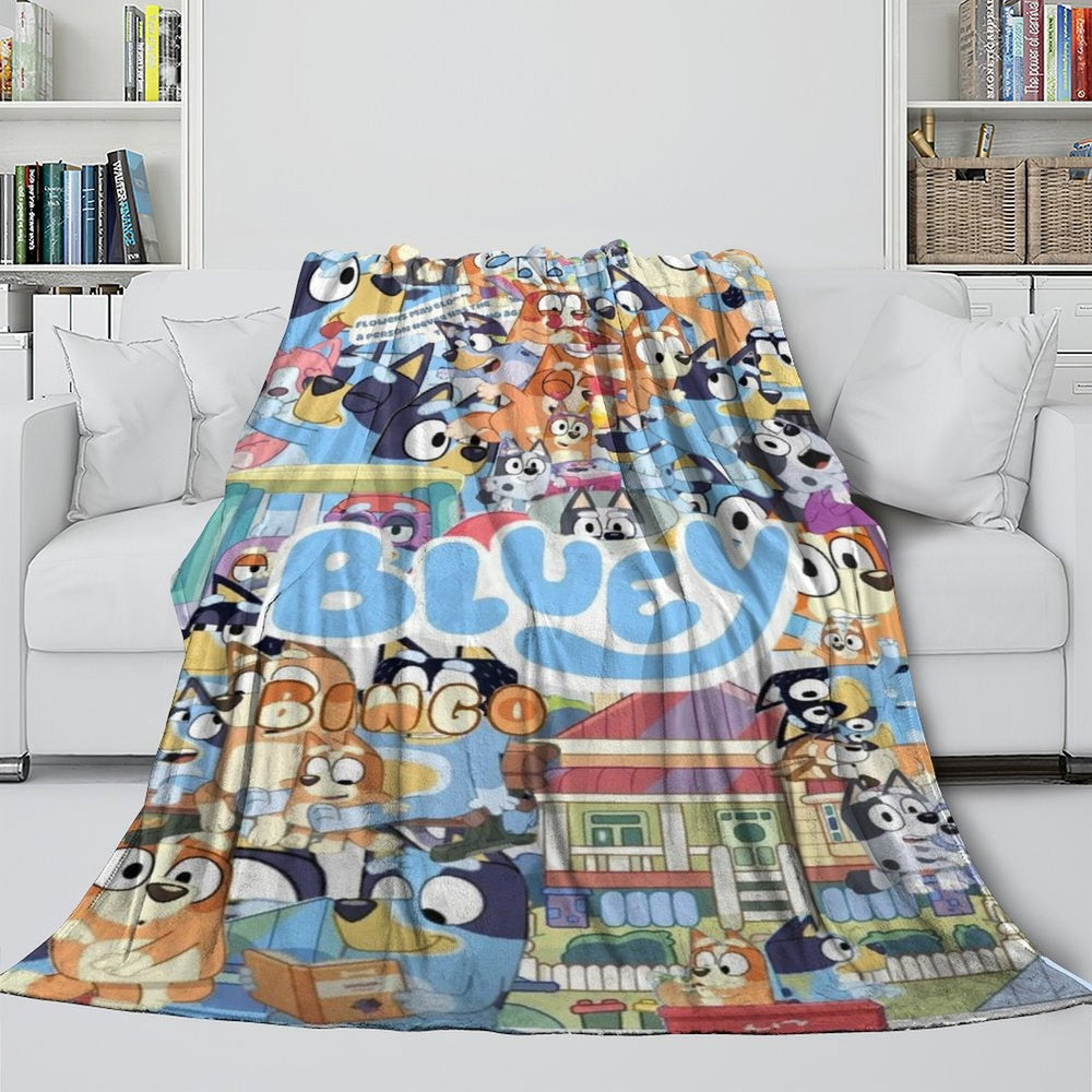 Kids Room Decoration Bluey Blanket Printed Flannel Throw (ONLINE ORDER ONLY)