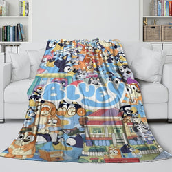 Kids Room Decoration Bluey Blanket Printed Flannel Throw (ONLINE ORDER ONLY)
