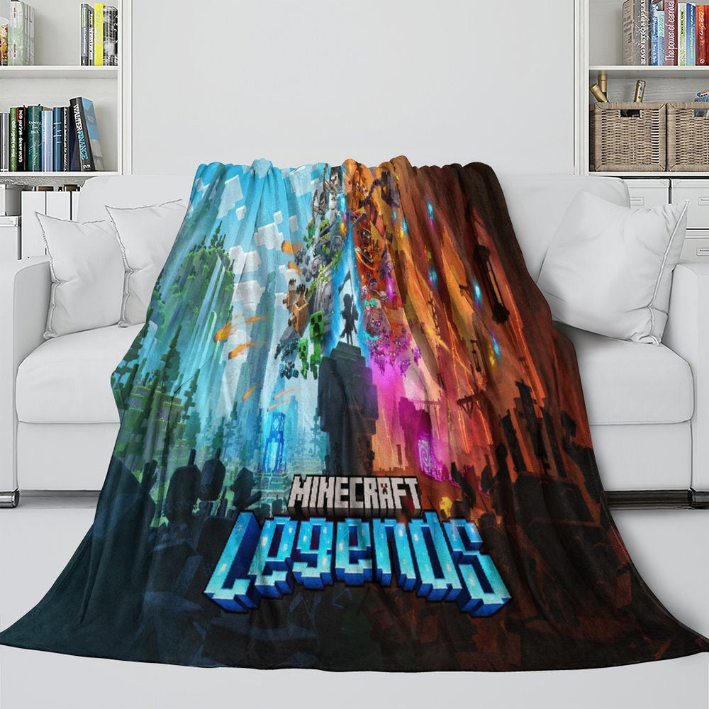 Kids Room Game Minecraft Blanket Flannel Pattern Throw (ONLINE ORDER ONLY)