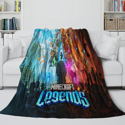 Kids Room Game Minecraft Blanket Flannel Pattern Throw (ONLINE ORDER ONLY)