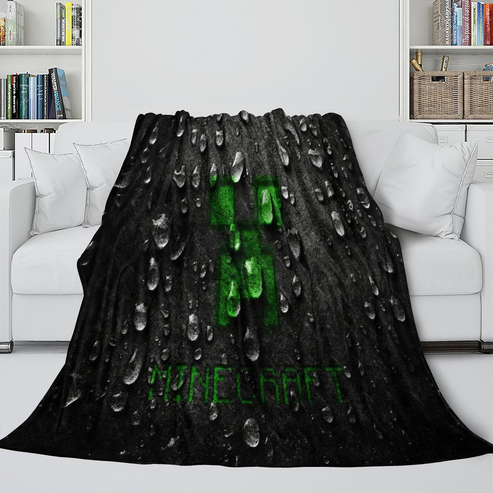 Kids Room Minecraft Blanket Flannel Pattern Throw (ONLINE ORDER ONLY)