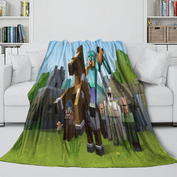 Kids Room Minecraft Blanket Flannel Pattern Throw (ONLINE ORDER ONLY)