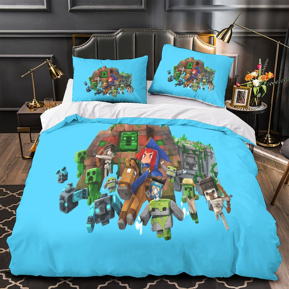 Kids bed Minecraft Bedding Set Pattern Quilt Duvet Cover Without Filler (Online Order Only)