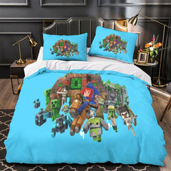 Kids bed Minecraft Bedding Set Pattern Quilt Duvet Cover Without Filler (Online Order Only)