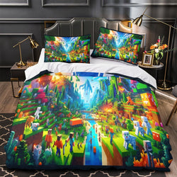 Kids bed Minecraft Bedding Set Pattern Quilt Duvet Cover Without Filler (Online Order Only)