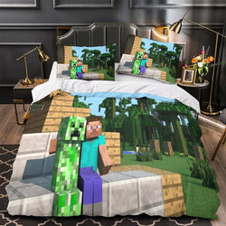 Kids bed Minecraft Bedding Set Pattern Quilt Duvet Cover Without Filler (Online Order Only)