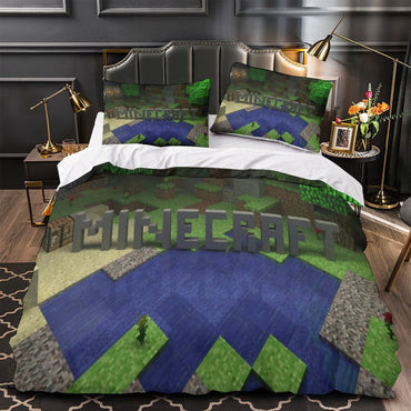 Kids bed Minecraft Bedding Set Quilt Duvet Cover Without Filler (Online Order Only)