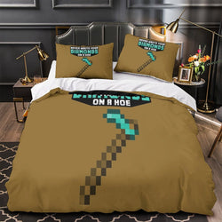 Kids bed Minecraft Bedding Set Quilt Duvet Cover Without Filler (Online Order Only)