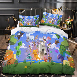 Kids room Minecraft Duvet Cover Pattern Bedding Set Without Filler (ONLINE ORDER ONLY)