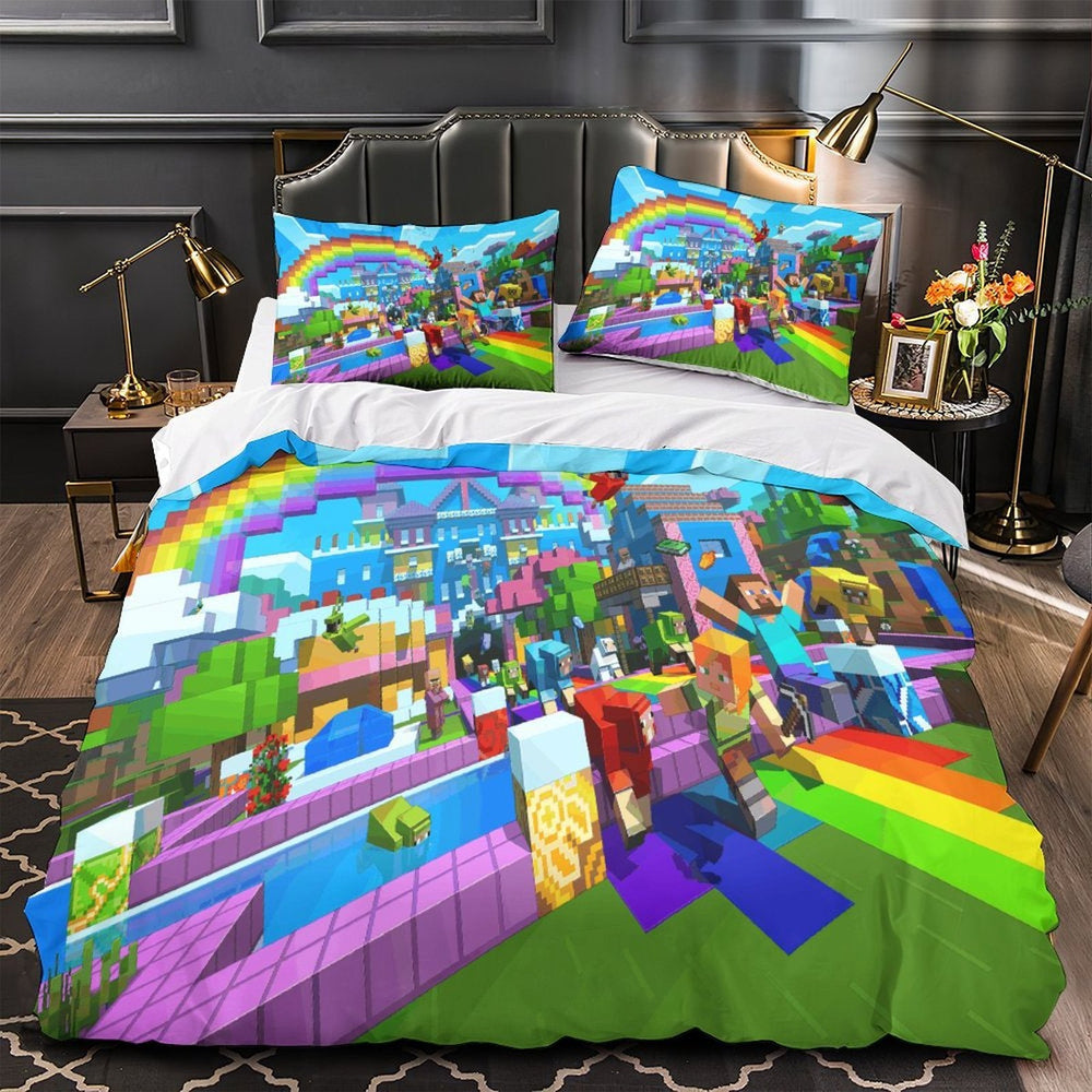 Kids room Minecraft Duvet Cover Pattern Bedding Set Without Filler (ONLINE ORDER ONLY)