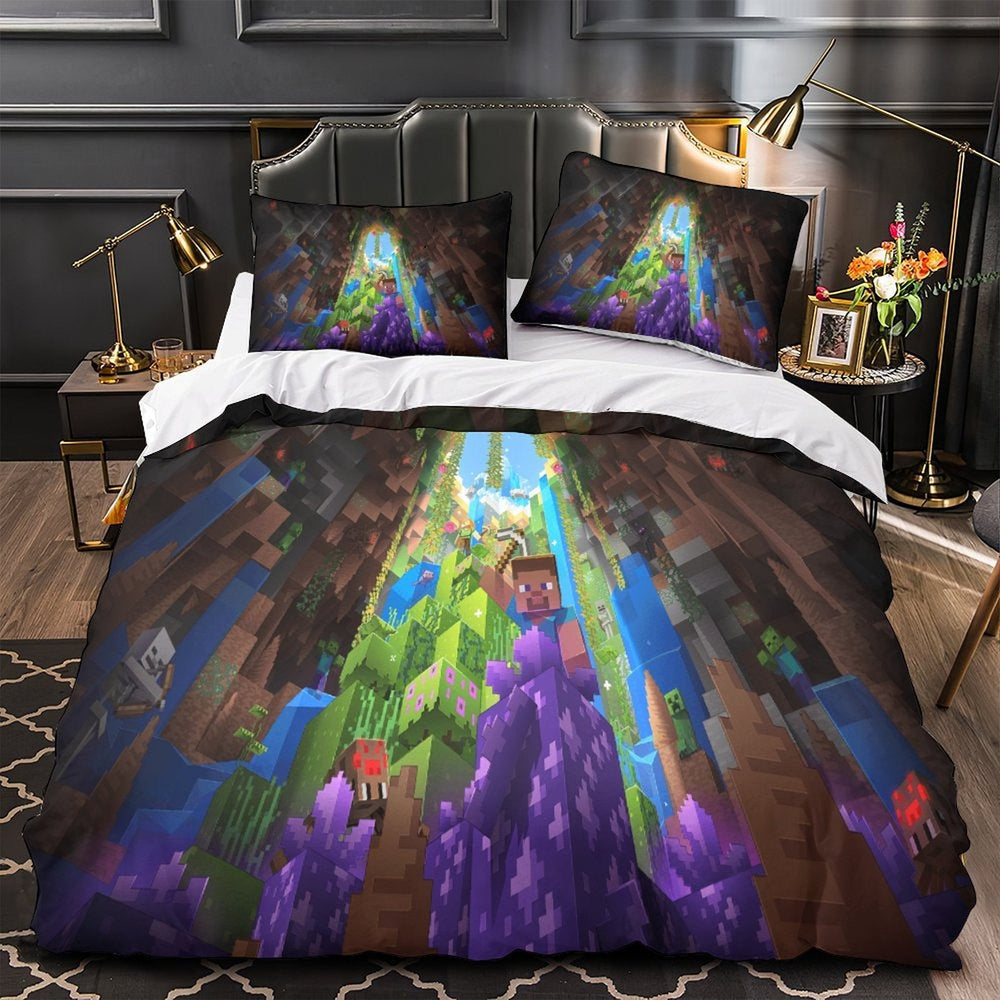 Kids room Minecraft Duvet Cover Pattern Bedding Set Without Filler (ONLINE ORDER ONLY)