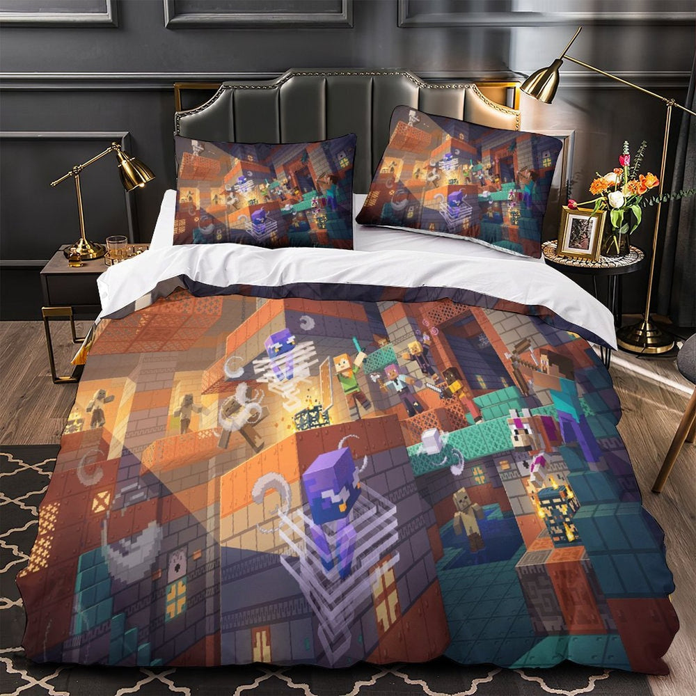 Kids room Minecraft Duvet Cover Pattern Bedding Set Without Filler (ONLINE ORDER ONLY)