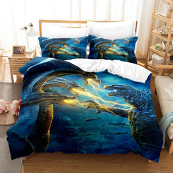 King Kong vs Godzilla Pattern Bedding Set Quilt Covers (Online Order Only)