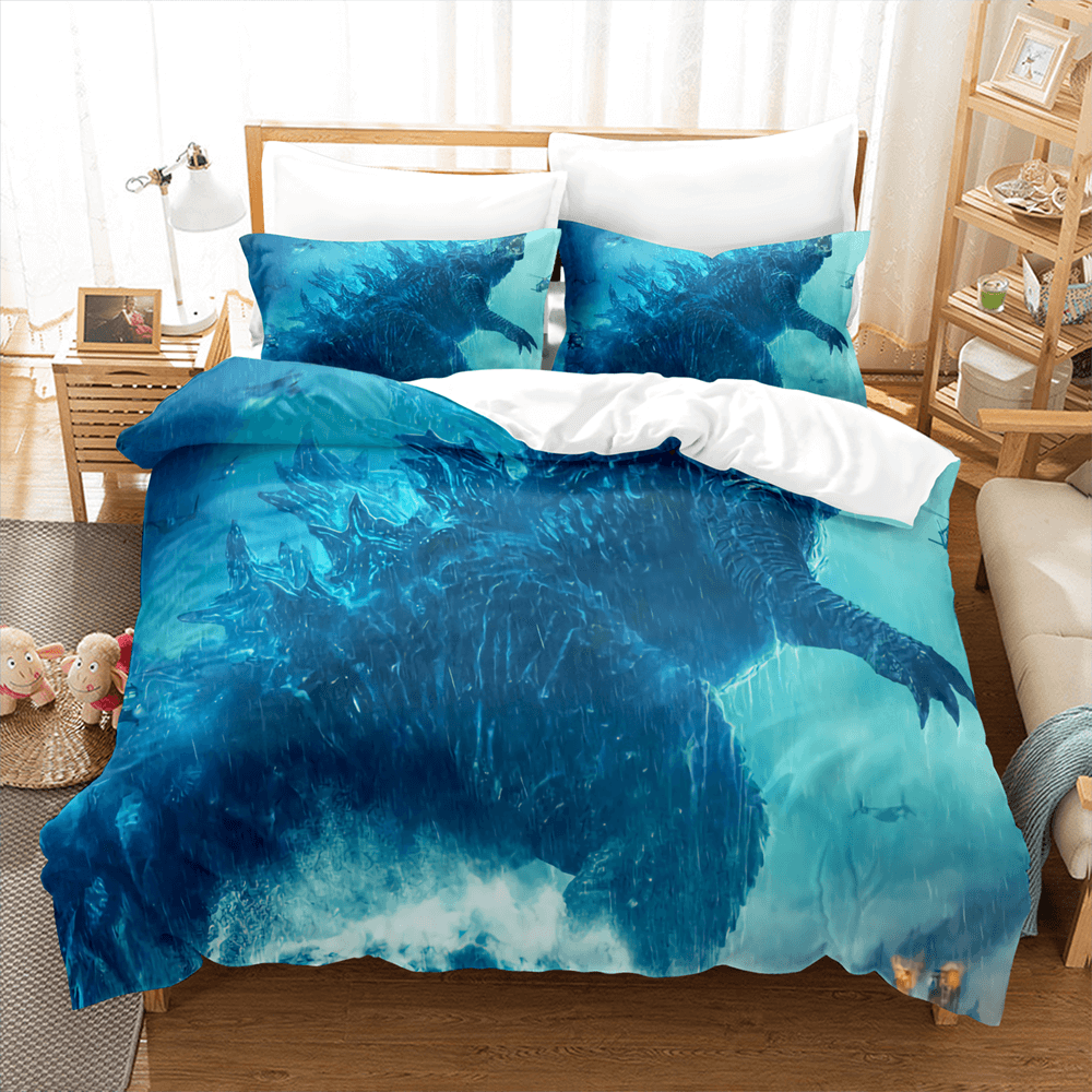 King Kong vs Godzilla Pattern Bedding Set Quilt Covers (Online Order Only)