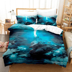 King Kong vs Godzilla Pattern Bedding Set Quilt Covers (Online Order Only)